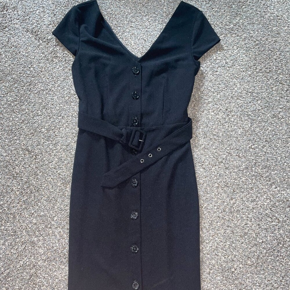 Express Black Midi Dress